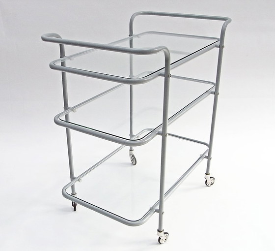 Image 1 of Ever Ready, barwagen, serveerwagen, Lambert, blauwgrijs, glas