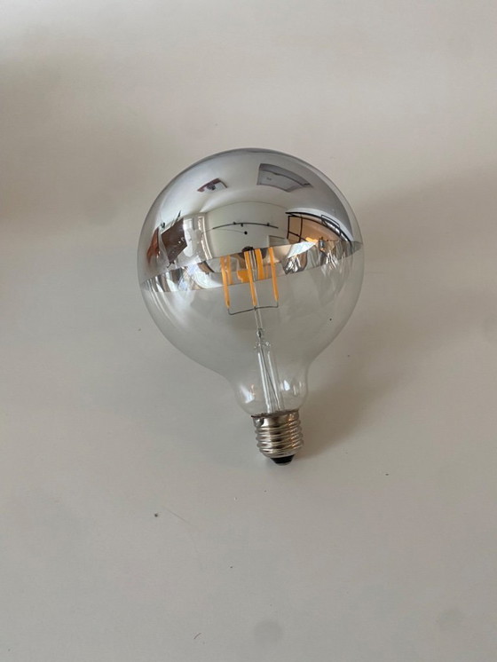 Image 1 of Koperen Design Plafond/Wandlamp met LED Spiegelbol - 2 stuks