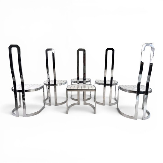 Image 1 of Set di 6 sedie da pranzo postmoderne Allmilmö, 1980