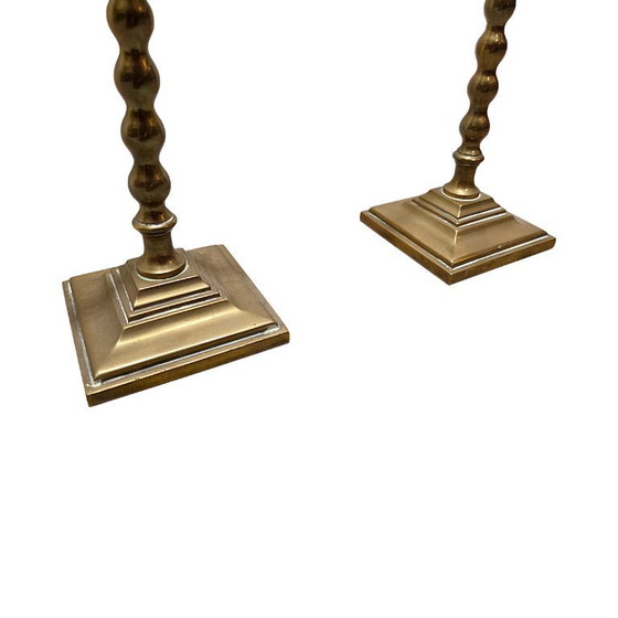 Image 1 of Alte holländische Messingleuchter, Ende der 1920er Jahre