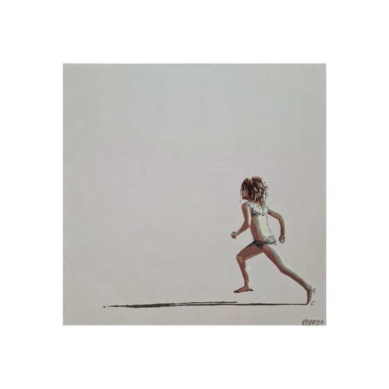 Image 1 of Joanna Woyda, Beach ( A Running Girl), acrylics on canvas