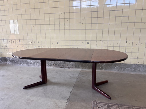 Mesa de comedor vintage de palisandro producida por Skovby