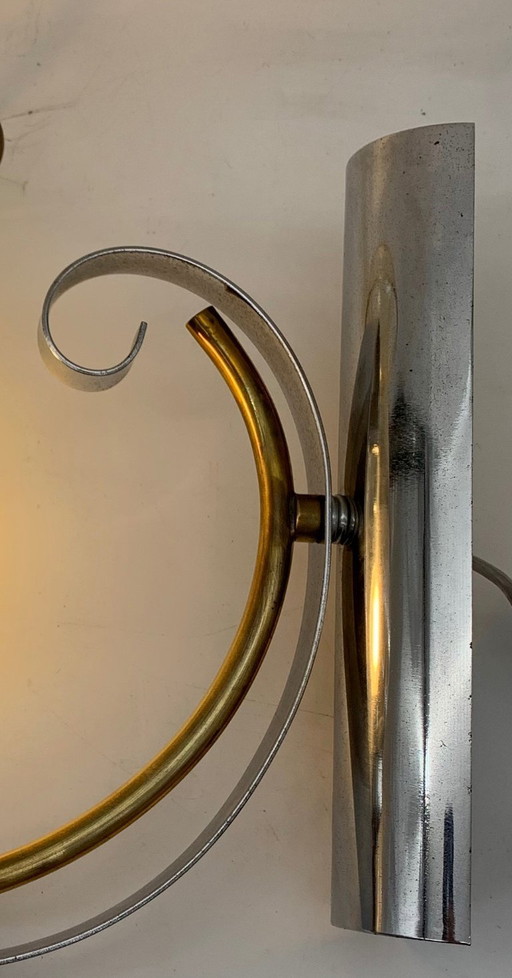 coppia lampade da parete, applique attribuite a Seguso made in italy 1970