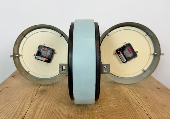 Orologio da parete vintage Seiko blu a doppia faccia con raffigurazioni di navi, anni '80 – Plastic, Glass (photo 18 of 21)