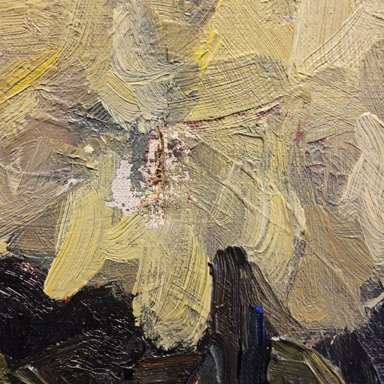 Image 1 of Grande Nature Morte Vintage à l'huile (162x120cm) Grande Nature Morte à l'huile (cadre baroque doré)