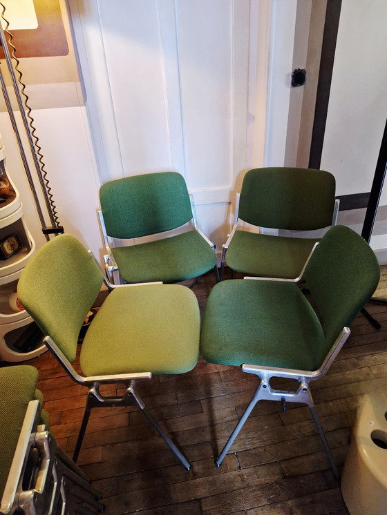 Image 1 of 🍏 series of 6 DSC 106 Chairs Giancarlo Piretti / Anonima Castelli, 1965, 70 Stamped