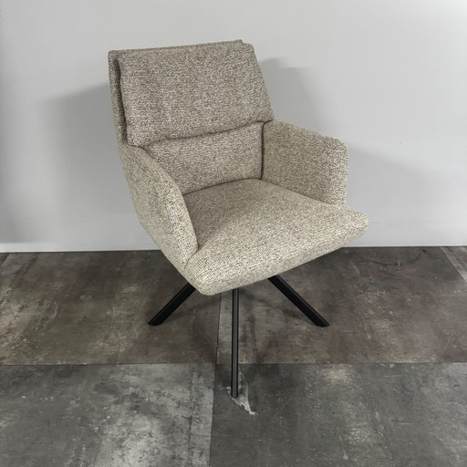 Roos  set van 4 – Bert Plantagie, eetkamerstoelen, Plastic, Textile