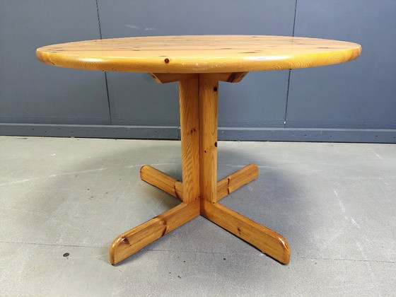 Image 1 of Rainer Daumiller Style Pine Wood Dining Table, 1970s