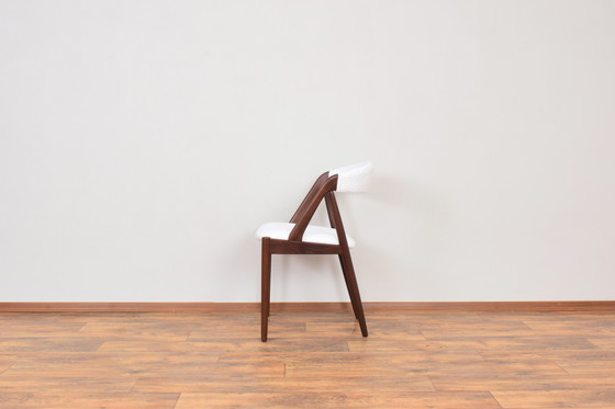 Image 1 of Mid Century Teak & Boucle Stoelen Model 31 Door Kai Kristiansen Voor Schou Andersen, 1960S, Set Van 4