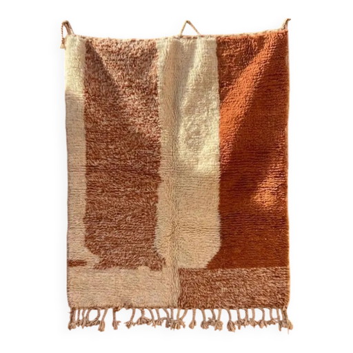 Tapis marocain traditionnel, laine naturelle, 3 x 2 m.