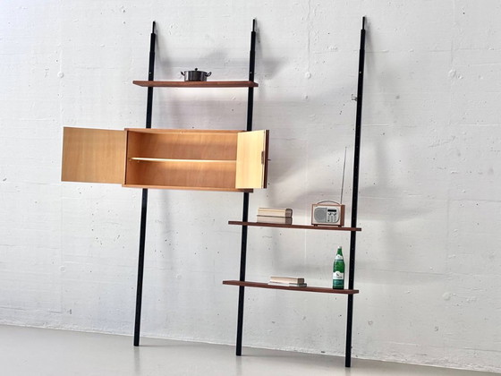Image 1 of Étagère murale télescopique avec armoire suspendue, années 1960