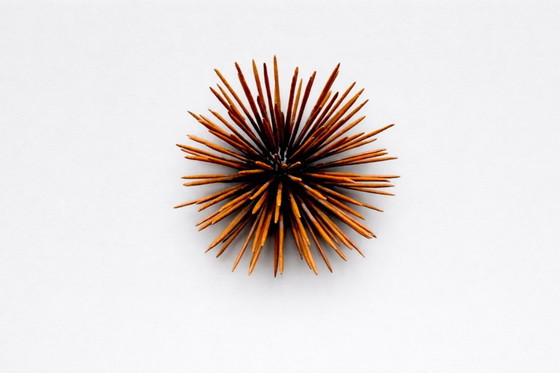 Image 1 of Mid-Century Modern Starburst Wall Art Sculpture — MCM Decor, 3D Textured Custom Color Designer Art 