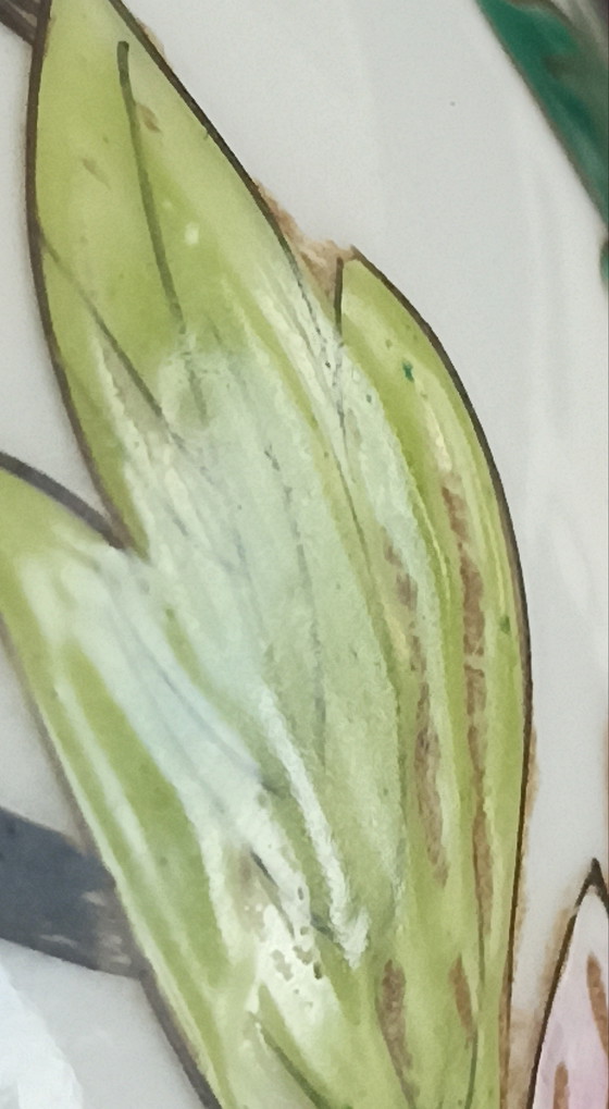 Image 1 of Vintage Limoges porcelain lamp – hand-painted relief – not a print – very solid workmanship”