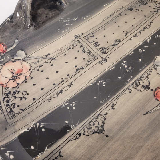 Image 1 of Bandeja de Cerámica con Motivos Florales, Poterie Galtié, 80’s – Francia