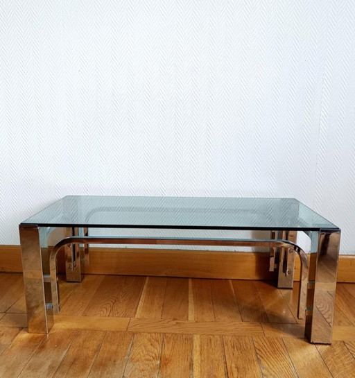 Metalen design salontafel 1970