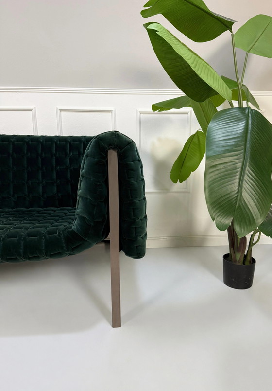 Image 1 of Ligne Roset Ruché Designer Sofa Stoff Grün Couch