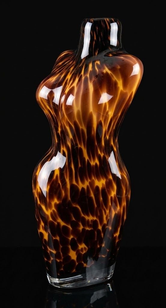 Vaso Valerius particolarmente bello!!, murano, Vasi, Vetro, Nero (foto 3 di 8)