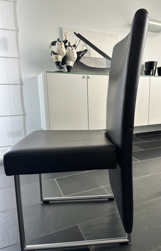 Rolf Benz set di 8 sedie di design – Sedie da pranzo, Pelle, Alluminio (photo 3 of 7)