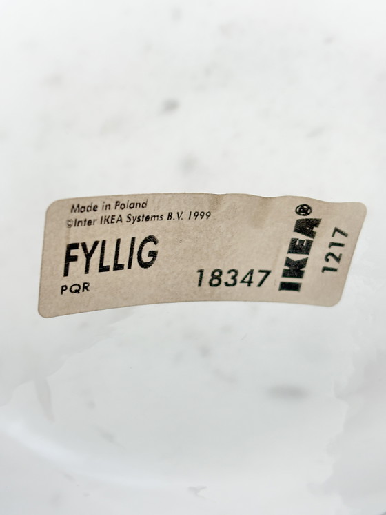 Image 1 of Vase Vintage IKEA FYLLIG - Verre blanc opalin
