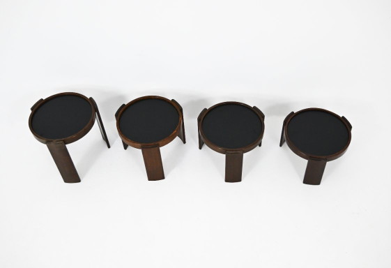 Image 1 of Mesas nido modelo 780 de Gianfranco Frattini para Cassina, década de 1960, juego de 4