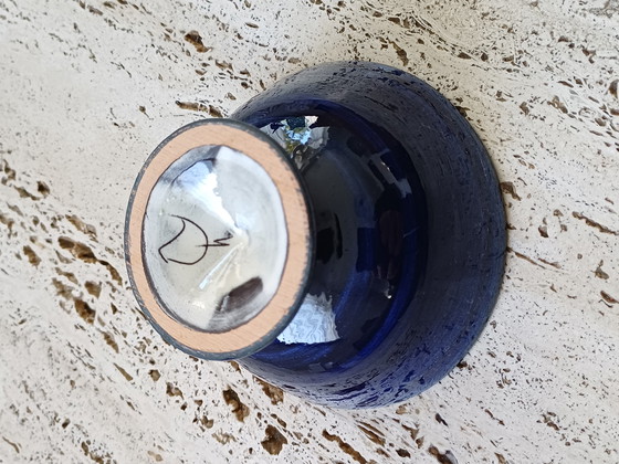 Image 1 of Bol en céramique bleu Jakob Gelzer des années 1960