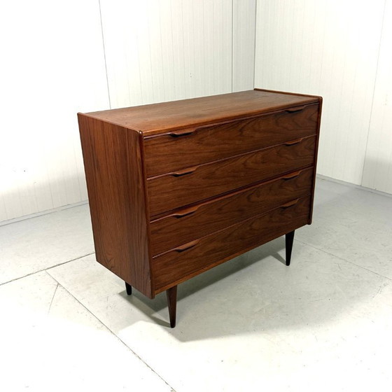 Image 1 of Henning Jørgensen teak chest of drawers Fredericia Denmark