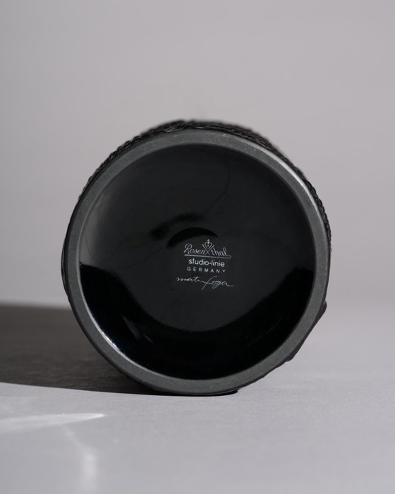 Image 1 of Martin Freyer Rosenthal Studio-Linie Bisque Porcelain Relief Brutalist Vase Duo