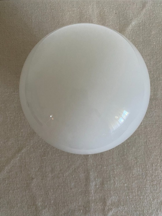 Lampada Vintage Space Age in Vetro Opale per Parete e Soffitto, Anni '70, Applique, Bianco (foto 4 di 7)