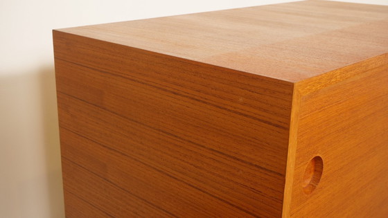 Image 1 of Vintage Cabinet With Sliding Doors | Audio Furniture | Teak