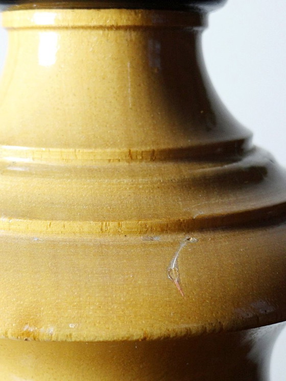 Image 1 of Large Le Dauphin "Verdennes" lamp, turned wood, vintage 1970s