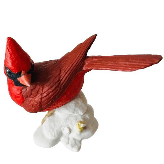 Image 1 of Vintage Franklin Mint Birds and Blossoms bunte Vogelfigur Kardinal Porzellan 1986
