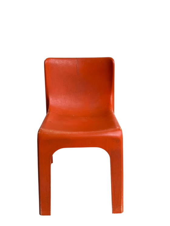 Image 1 of Chaise design orange – Étienne Fermigier (vers 1970)