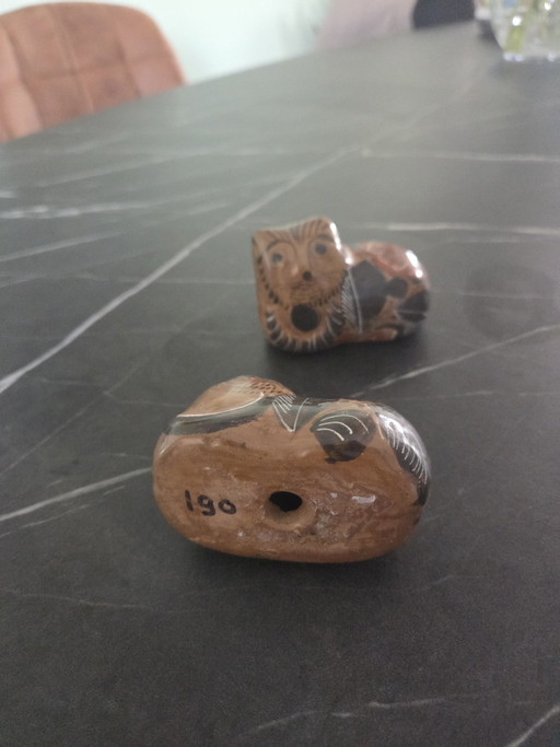 Vintage Mexicaanse Tonala katjes aardewerk