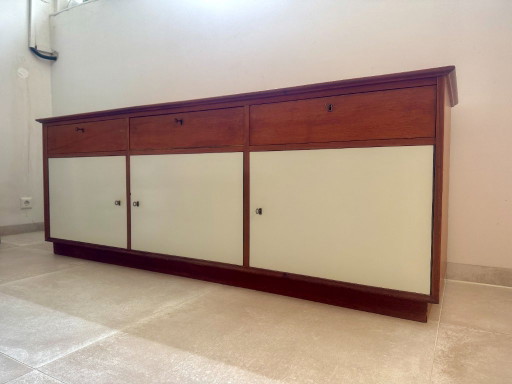 Vintage 50's Hand-Made Wooden Sideboard – dressoirs