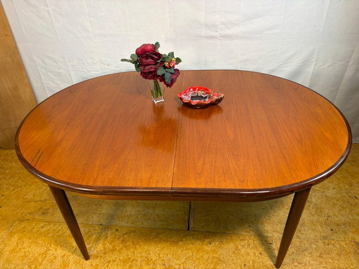 Mid-Century Retro Vintage Teak Oval Extending Dining Table by G Plan – Fresco Range 1960s    Designed by Victor Wilkins | Afromo