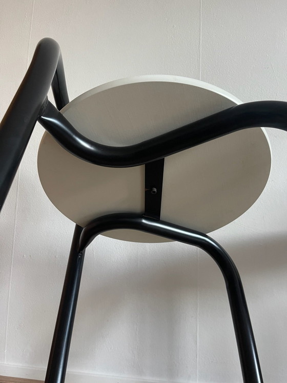 Set di 2 sgabelli di design | Stile Memphis Milano / Gae Aulenti – Metallo, Legno (photo 12 of 12)