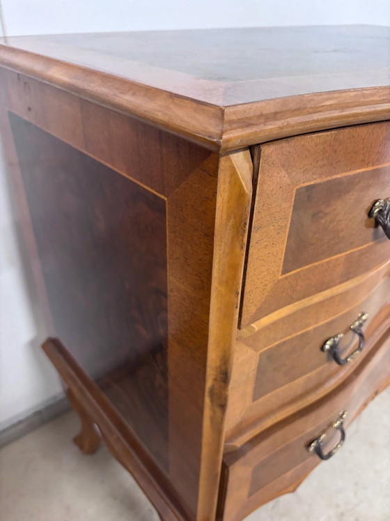 Cassettiera di lusso stile Barocco Luigi XV Intarsio in radica di noce – Lodewijk XV, Cassettiere, Legno (photo 8 of 12)