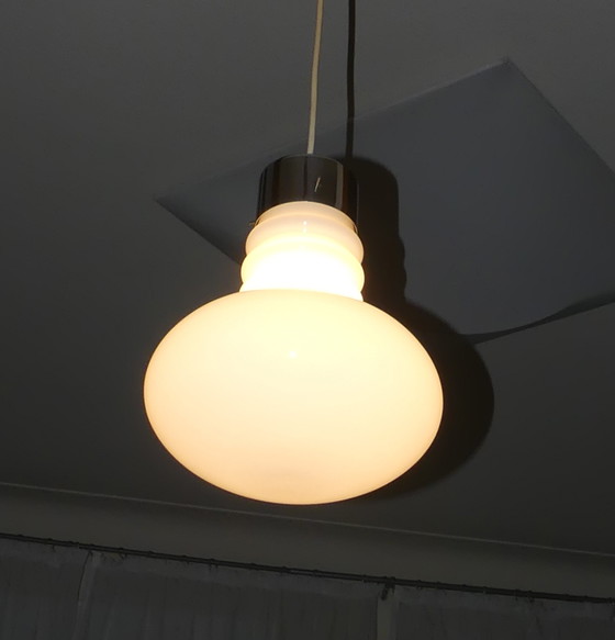 Image 1 of Hanglamp omhuld glas gloeilamp vorm jaren 70 UK1aeb