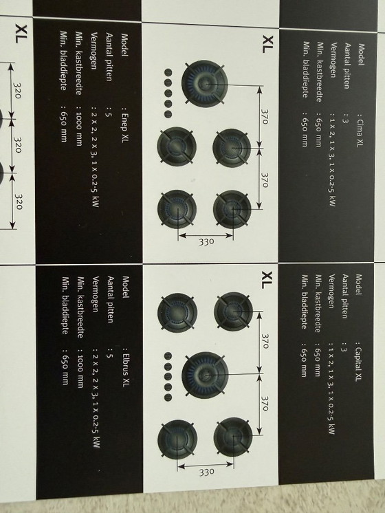 Image 1 of 5 burners Pitt cooking