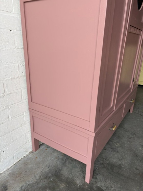 Antique vintage Art Deco wardrobe with mirror, restyled – Wood (photo 15 of 19)