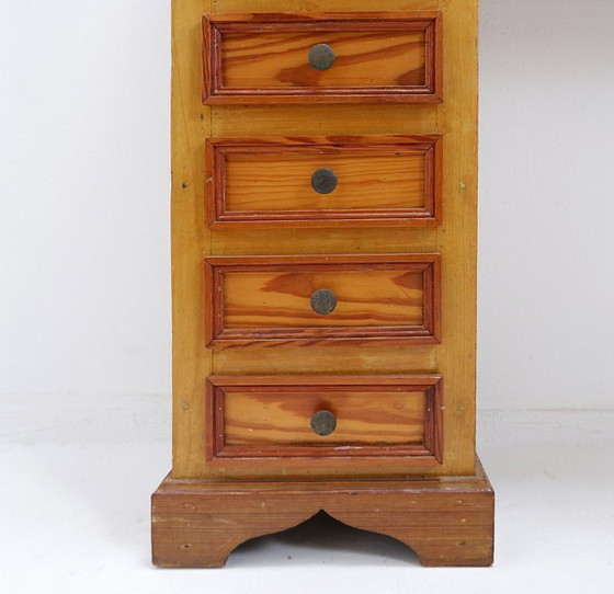 Image 1 of Apothecary cabinet on a solid pine pedestal - England, early 20th century