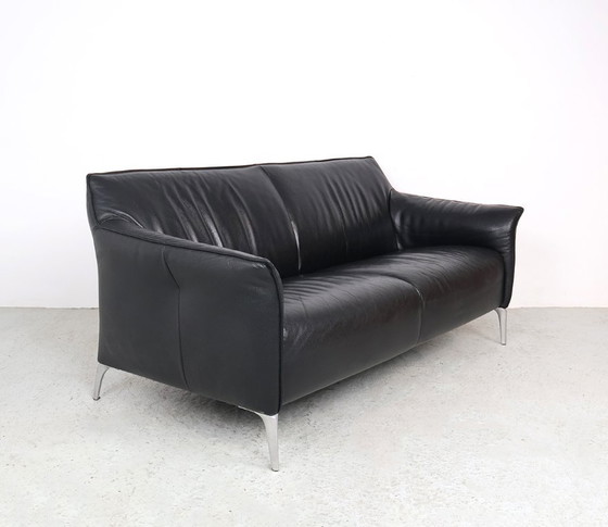 Image 1 of Divano Leolux Mayon in pelle nera da 2,5 posti