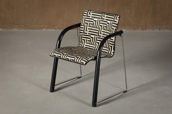 Image 1 of Vintage A 320 Armchair by Wulf Schneider & Ulrich Boehme for Thonet 1980’s in Myth Velvet (set of 4)