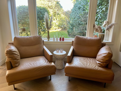 Linteloo fauteuil George Leer 2x