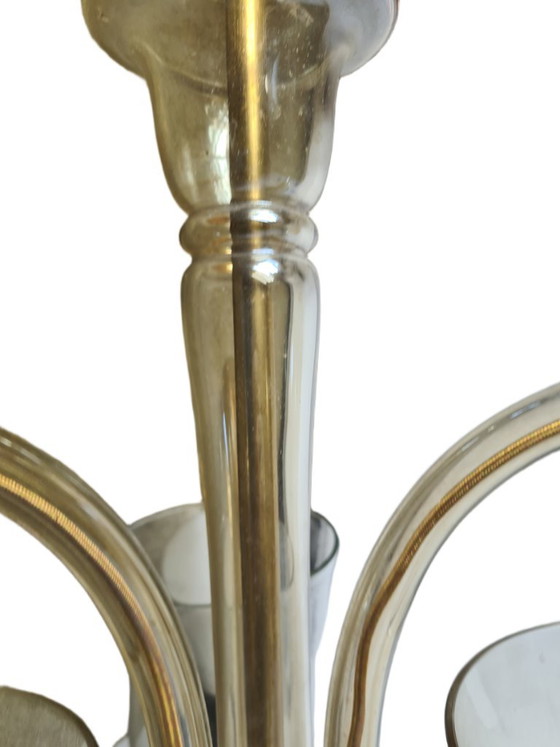 Art Deco kroonluchter van glas, voormalig Tsjecho-Slowakije, jaren 1930 – Metal (photo 9 of 12)