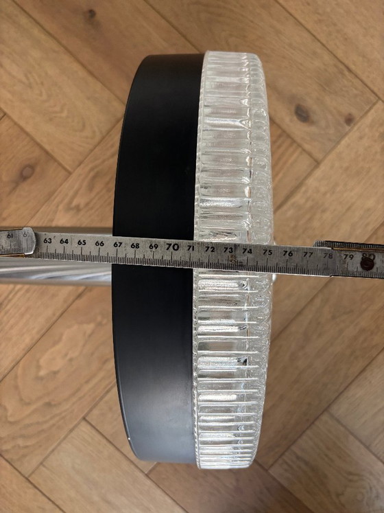 Kaiser Leuchten Mid-Century Pressed Glass Pendant Lamp, Germany, 1960s (photo 15 of 15)