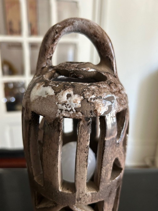 opengewerkte keramische lamp, 1970