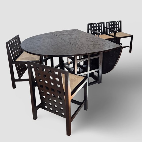 Image 1 of Pièce de design rare et classique : ensemble Mackintosh composé d’une table DS1 et de chaises DS3 et DS4.