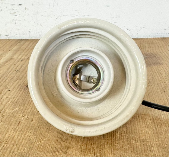 Image 1 of Vintage witte porseleinen hanglamp, jaren 70