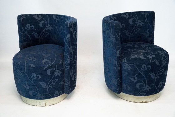 Image 1 of Pair of Art Deco-Style Occasional Armchairs, Italy, 1960s